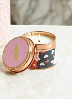 Buy A Initial Floral Candle in Saudi Arabia