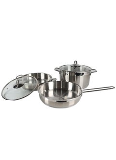 Buy Serenk Modernist 5 Piece Stainless Steel Pots and Pan Set in Saudi Arabia