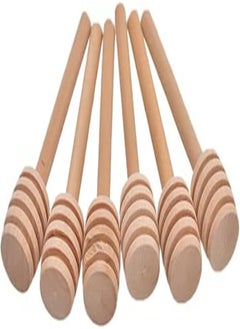 اشتري Generic Wood Honey Mixing Spoon Dipper Sticks Set Of 5 Pieces - Wooden في مصر