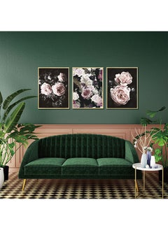 Buy Lorena Floral Art Frame Framed Wall Art Decorations Stretched Canvas Paintings Wall Decor For Living Room, Bed Room, Office 16x20INCH Gold in UAE