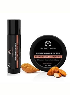Buy Lip Care Combo with Lip Scrub & Lip Balm for Dry & Chapped Lips | Lightening & Brightening Dark Lips | For Soft, Supple & Damaged Lips - 14gm in UAE