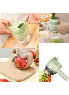 Buy 4 in 1 Handheld Electric Food Chopper Wireless Vegetable Cutter Set Vegetable Chopper and Meat grinder with USB Powered for Kitchen Cooking 1 Pack in UAE