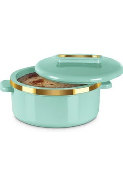 Buy Stainless Steel Curve Food Container 1000 ML Green in Saudi Arabia