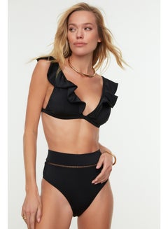 Buy High Waist Bikini Bottom with Black Stripe Accessories TBESS22BA0027 in Egypt