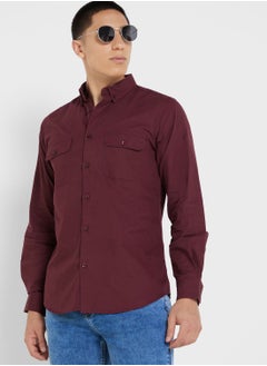 Buy Pure Cotton Casual Double Pocket Shirt in UAE