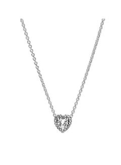 Buy Pandora heart Cubic Zirconia silvery necklace in UAE