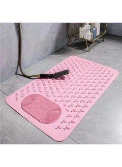 Buy Bath mat Non Slip Bath Mats for Inside Bath,Square Shower mat Slip,Square Shower mat with Suction Cups,with Drain Holes,with Bubbles and Suction Cups(Pink, 50 * 80cm) in Saudi Arabia