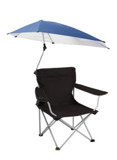 اشتري Large Outdoor Leisure Folding Chair Portable Fishing Folding Chairs with Detachable Umbrella for Beach Patio Pool Park Outdoor Camping Chair في الامارات