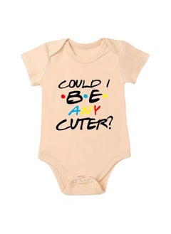 Buy Could I Be Any Cuter Printed Soft Cotton Short Sleeve Baby Romper-Gift For A New Baby-Outfits For Newborns And Toddlers With Snap Closure in UAE