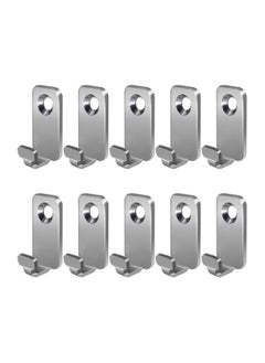 اشتري Hooks Hanger, 10pcs Heavy Duty T-Head J-Shaped Hangers, 304 Stainless Steel Wall Mounted Mini Wall Hooks Hanger, for Mirror Picture Frames Hanging Wire/D Rings/Keyhole Hangers في السعودية