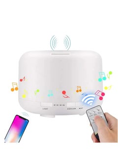 Buy 450ml Ultrasonic Aroma Diffuser Humidifier Humidifier with Colorful LED Light with Remote Control Function for Yoga Salon, Spa, Living, Sleeping, Shower, Hotel, Pure White in Egypt