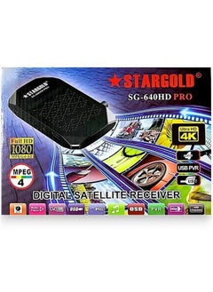 Buy STARGOLD SG-640HD PRO Digital Satellite Receiver with Full HD 1080p, Ultra HD 4K, USB PVR, and MPEG4 in Saudi Arabia