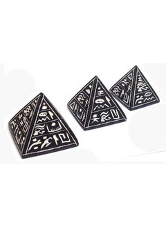 Buy immatgar Egyptian pharaonic Decorative  3 Pyramids Statue ancient Egyptian souvenirs gifts handmade Home decor collectibles Sculptures  (Black - 7.5 CM Tall) in Egypt