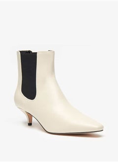 Buy Women's Solid Slip-On Ankle Boots with Stilleto Heels in Saudi Arabia