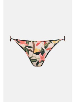 Buy Women Reversible Floral Print Bikini Bottom, Pink and Navy Combo in Saudi Arabia