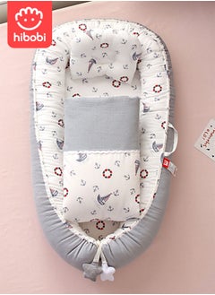 اشتري Portable foldable Baby crib with comforter and pillow - Grey في الامارات