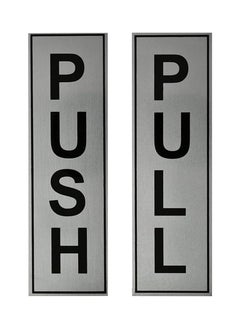 Buy 1 Pair (2 Pcs) Push Pull Sign Stickers Self Adhesive Push & Pull Signage Board For Glass Wooden Doors, Office Hospital, Mall Gate Sticker Push Pull Door Sticker in UAE