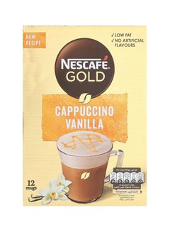 Buy Nescafe Gold Cappuccino Vanilla Pack of 12 x 18.5g in UAE