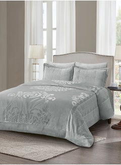 Buy Velvet Comforter Sets, 5 Pcs Single Size, Fits 120 x 200 cm Single Size Bed, With Removable Filling, Soft, Warm in Saudi Arabia