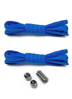 Buy No Tie Shoe Laces Blue with Metal Capsules For Men's and Women's Suitable for  Flat Shoe, Sneakers, Work Boot and All type in UAE