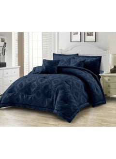 اشتري COMFY 6 PC ALL SEASON COMFORTER SET 220 X 240 CM NAVY في الامارات