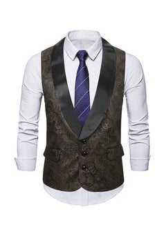 Buy New Slanted Placket Zipper Suit Vest in UAE