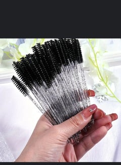 Buy 50 Piece Eyelash And Eyebrow Brush Set Black in Saudi Arabia
