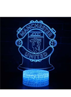 اشتري Five Major League Football Team 3D LED Multicolor Night Light Touch 7/16 Color Remote Control Illusion Light Visual Table Lamp Gift Light Team Manchester United في الامارات