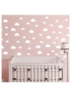 اشتري 56 Piecesset Cloud Wall Decal Vinyl Sticker Nursery Kids Child Boys Girls Room Decor Nursery Baby Bedroom Decoration Home Stickers Ymx03 (White) في الامارات