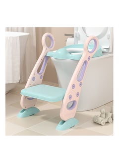 Buy Potty Training Seat with Step Stool Ladder,Potty Training Toilet for Kids Boys Girls Toddlers- Comfortable Safe Potty Seat with Anti-Slip Pads Ladder Style 3 in UAE