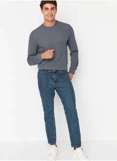 Buy Mid Wash Relaxed Fit Jeans in UAE