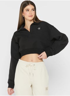 Buy Polo Neck Crop Sweatshirt in UAE