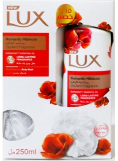 Buy Lux Shower Gel Romantic Hibiscus + Lofa 250Ml in Egypt