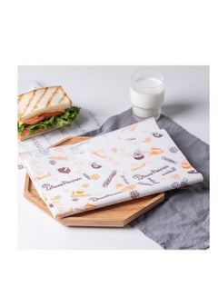 Buy Baking Food Packaging Paper Wax Paper Food Grade Grease Paper Food Wrappers Wrapping Paper For Bread Sandwich Burger Fries Oil Paper Baking Tools Disposable Candy Baking Oil-Proof Package Paper 100 Pc in Saudi Arabia