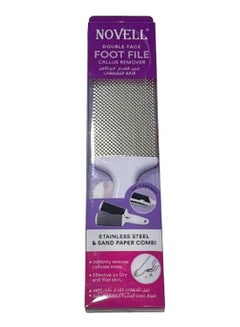 Buy Novell Stainless Steel & Sand Paper Combi Double Face Foot file Callus Remover 250mm in UAE