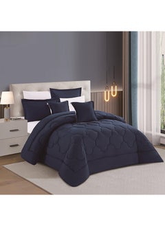 Buy Duvet Cover Set 8 Pieces Comforter Set with Bed Skirt Quilt Cover Fitted Sheet Pillow Cover Comforter 220X240 cm King Size Mattress in UAE