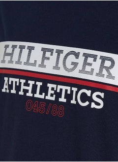 Buy Men's Hilfiger Athletic Regular T-Shirt - Cotton, Blue in Saudi Arabia