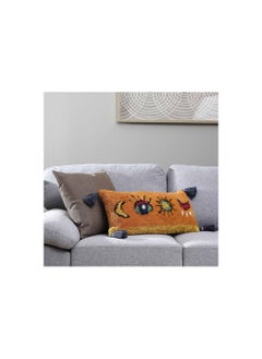 اشتري Moon Hand Tufted Filled Cushion 30x60cm-yellow في الامارات