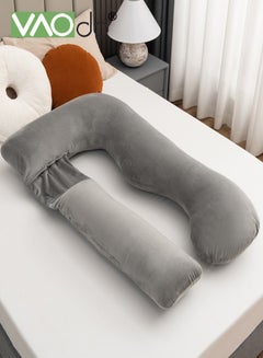 Buy Pregnancy Pillows for Sleeping U Shaped Full Body Maternity Pillow with Removable Cover Support for Back Legs Belly Hips for Pregnant Women Pregnancy Pillow for Women Grey in UAE