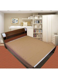 Buy Waterproof Plastic Mattress Protection Sheet For Baby And Adult Single Bed Size 6 Ft X 4.5 Ft Golden Brown in UAE