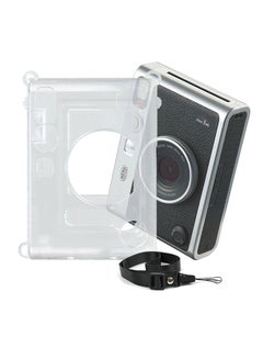 اشتري Case for Fujifilm Instax Mini EVO Case, Crystal PVC Instant Camera Protective Hard Carrying Cover with Adjustable Shoulder Strap-Clear في الامارات