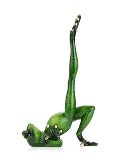 اشتري 1 Piece Creative Craft Resin Yoga Frog Statue Decoration, Basic Yoga Poses Frog Sculpture Statue, Personalized Animal Collection Statue Mascot Frog Resin Craft Shelf Table Table Decoration في السعودية