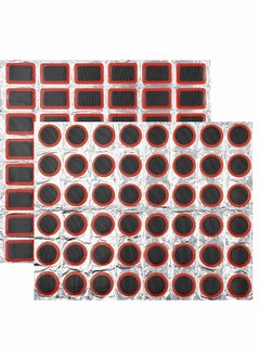 Buy 48Pcs Square Patch + 48pcs Round Patch Bike Tyre Repair Kits Inner Tube Puncture Repair Kit Tyre Rubber Glue Repair Tool Rubber Patches Round Rubber Patches for Bike Tyre Puncture Repairing in UAE