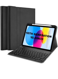 Buy iPad Keyboard Case For iPad 10 Generation, Detachable Wireless Bluetooth Trackpad Keyboard, Smart Folio Cover With Pencil Holder, Fit For iPad 10th Generation 10.9inch - 2022 in UAE