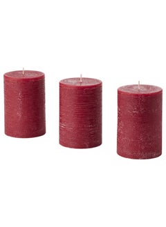 اشتري Scented pillar candle, Berries/red, 30 hr في السعودية