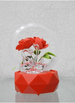 اشتري Elegant Goose LED Battery Operated Flower Gift Box For Wedding Anniversary Birthday Mothers Day and Any Special Occasions Red في الامارات