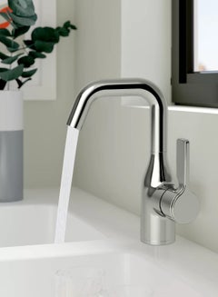 Buy Bathroom Sink Faucet, Single Lever Basin Mixer, Deck Mounted Lavatory Brass Tap in UAE