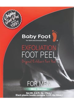 Buy Baby Foot - Original Foot Peel Exfoliator For Men - Foot Peel Mask - Repair Rough Dry Cracked Feet and remove Dead Skin, Repair Heels and enjoy Baby Soft Smooth Feet 2.7 Fl. Oz. Mint Scented Pair in UAE