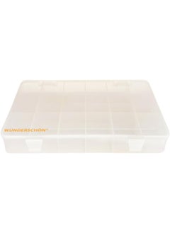 Buy Plastic Box With Removable Compartments Storage Box Suitable For Jewelry Tools Transparent  27x18x4cm in UAE