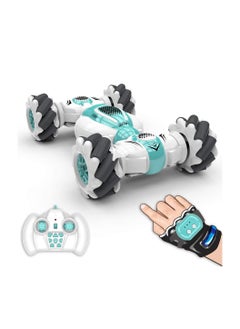 اشتري RC Stunt Car, Remote Control Gesture Sensor Toy 4WD 2.4GHz Deformable Electric Toy Cars All Terrain, 360°Rotation Vehicle Race Car with Gesture Sensor Watch for Kids في السعودية